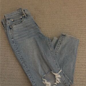 Madewell Light Blue Distressed Ankle Jeans